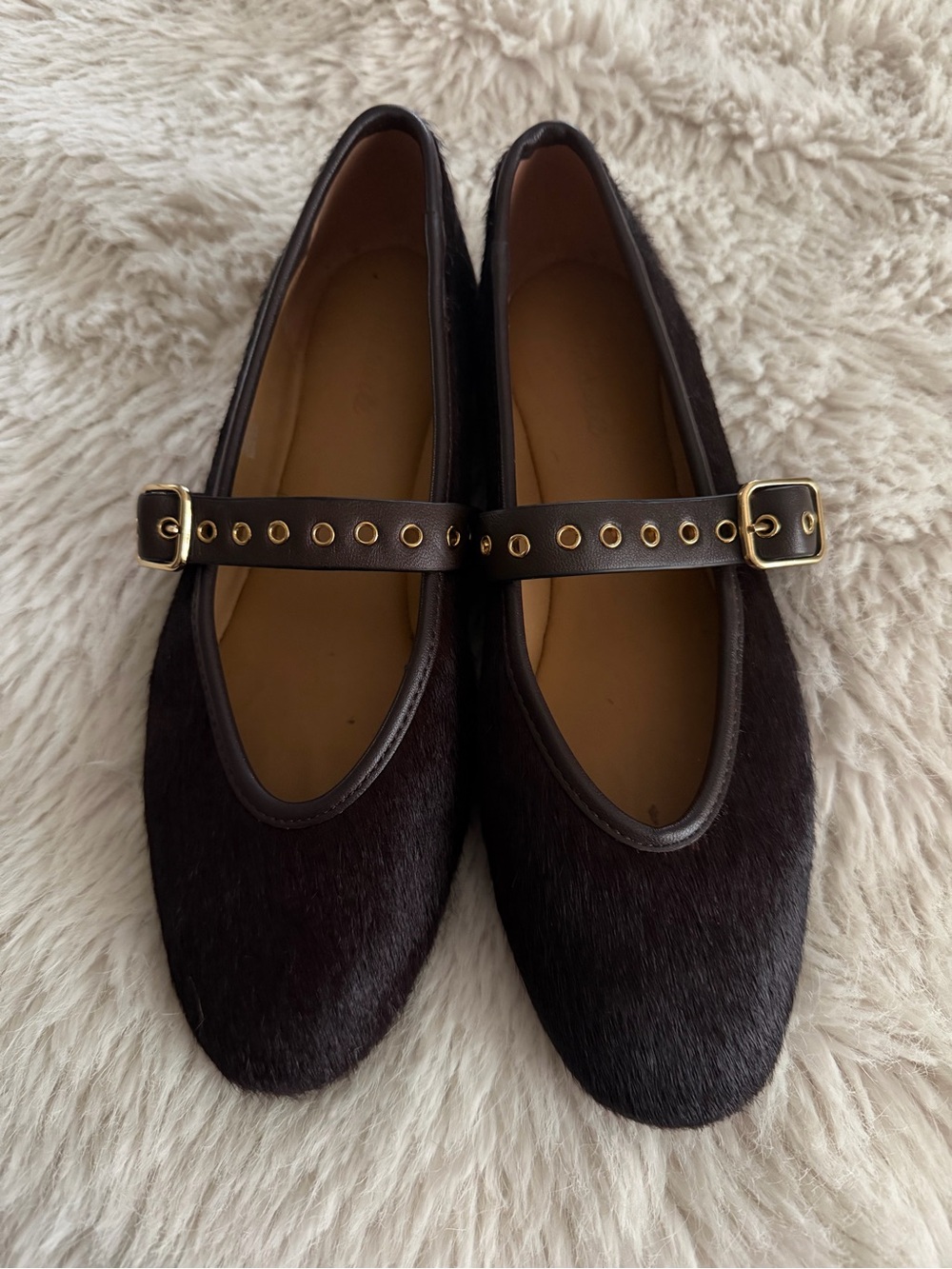 Madewell Remy Ballet Mary Jane Flats Brown-8.5